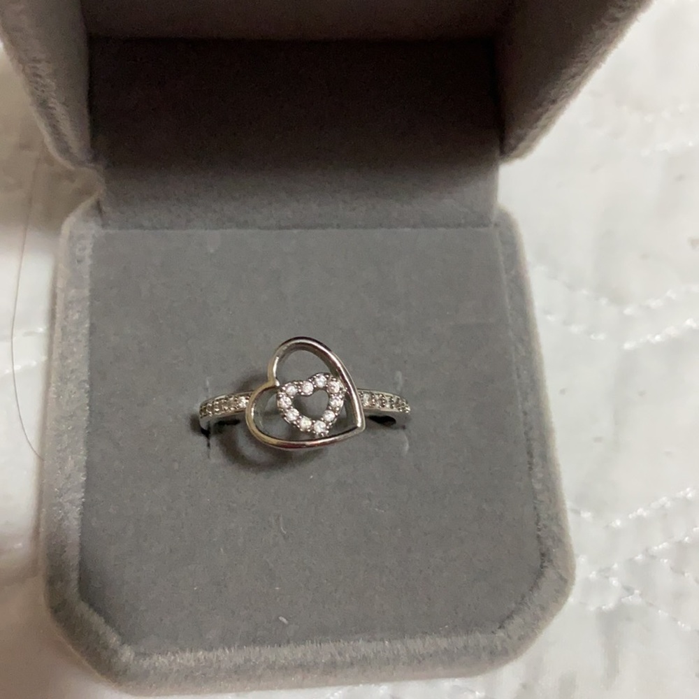 Sparkle zirconia Ring heart